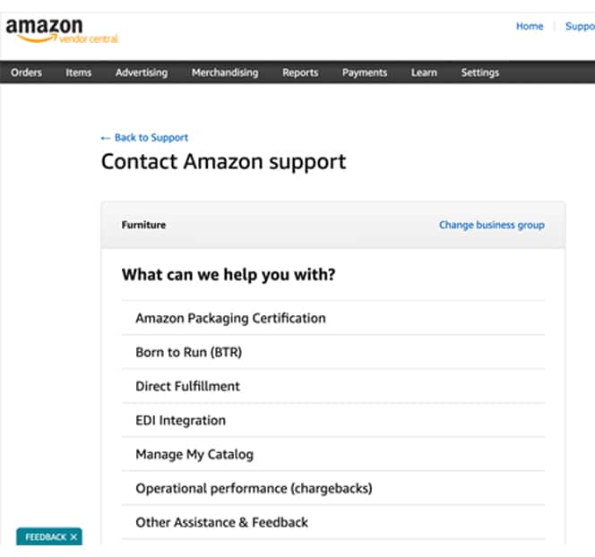 Amazon Contact Us Forms